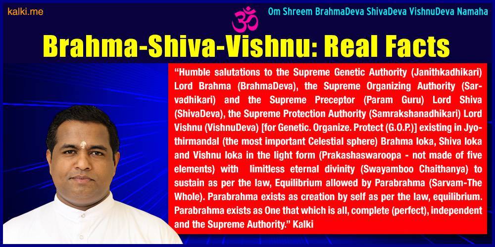 Kalki gives Humble Salutation to Lord Brahma, Shiva and Vishnu