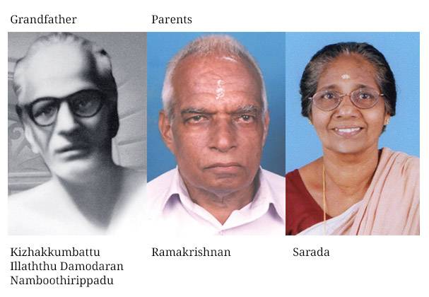 photo of the parents and grandfather of Kalki