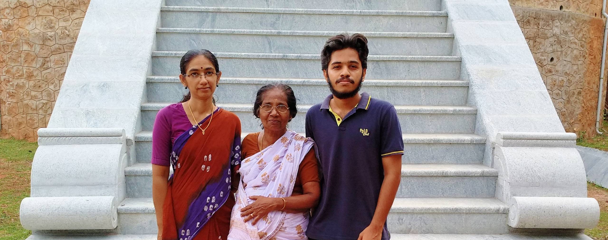 Kalki'S Mother with His Recent Past Birth Sister Sreemathy & Her Son Ashok
